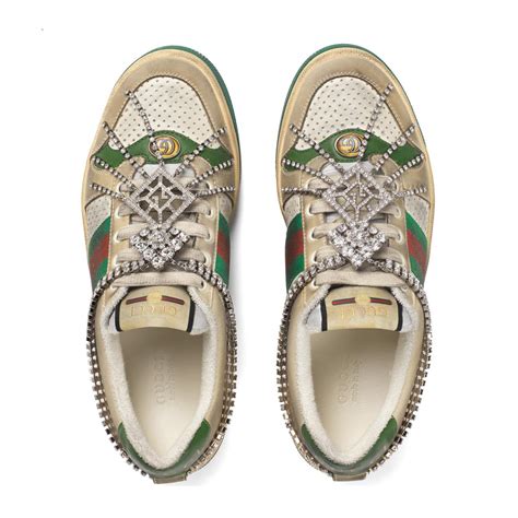 the screener gucci shoes|gucci screener sneakers with crystals.